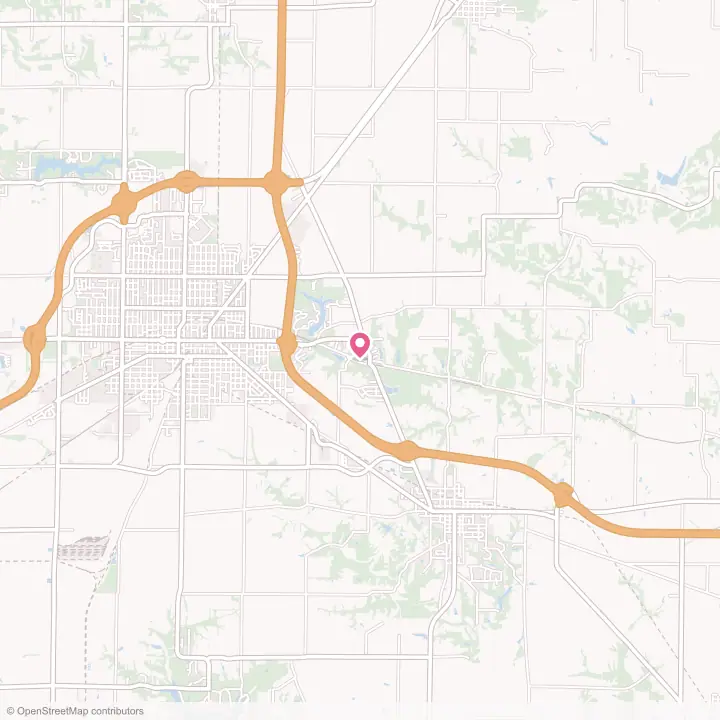 Map of the flower delivery area in East Galesburg, Illinois