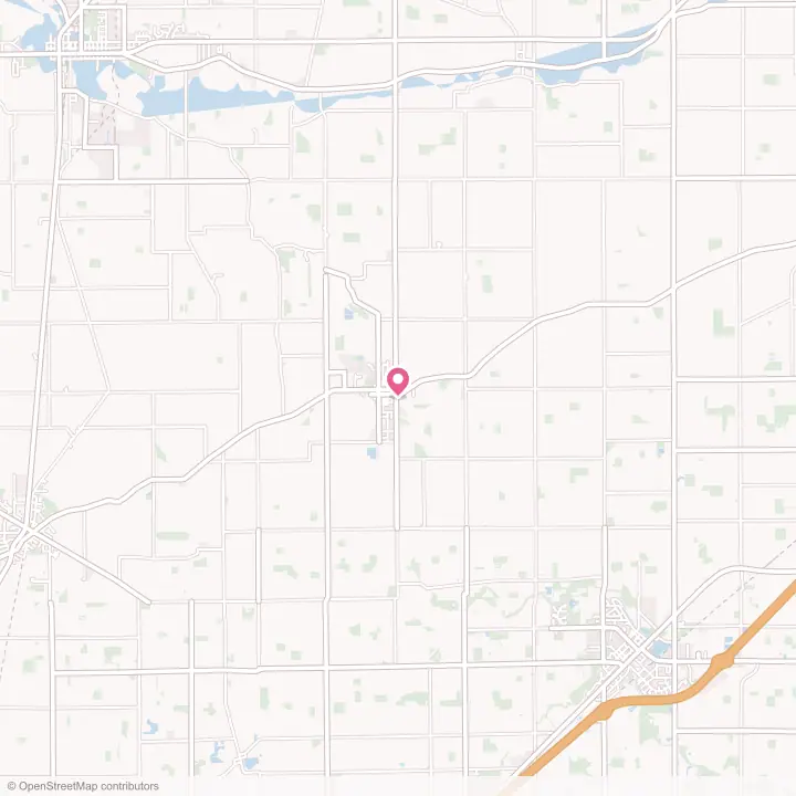 Map of the flower delivery area in Pandora, Ohio