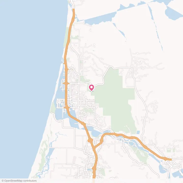 Map of the flower delivery area in McKinleyville, California