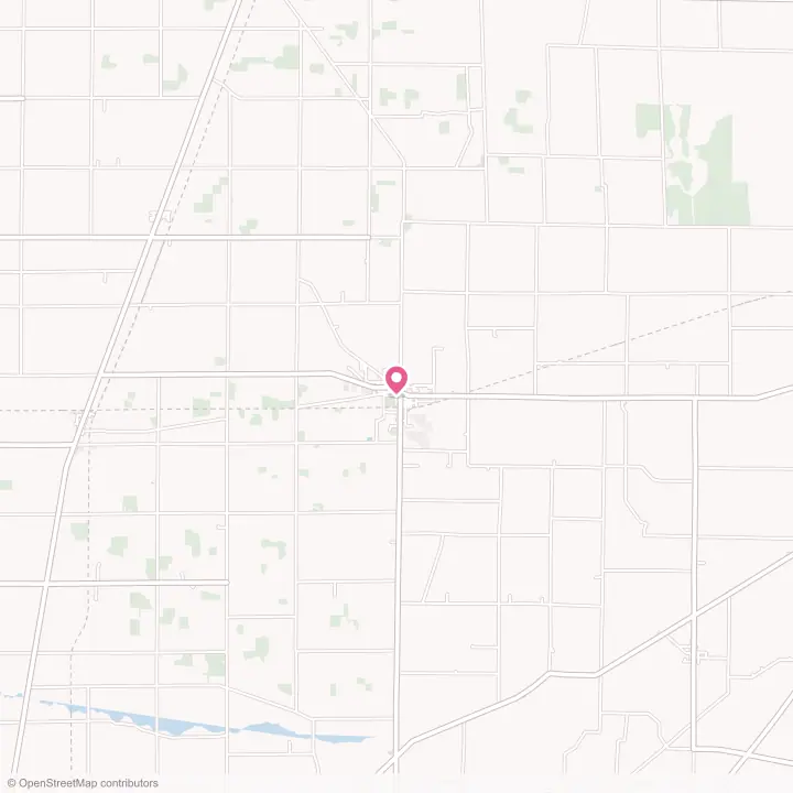 Map of the flower delivery area in New Washington, Ohio