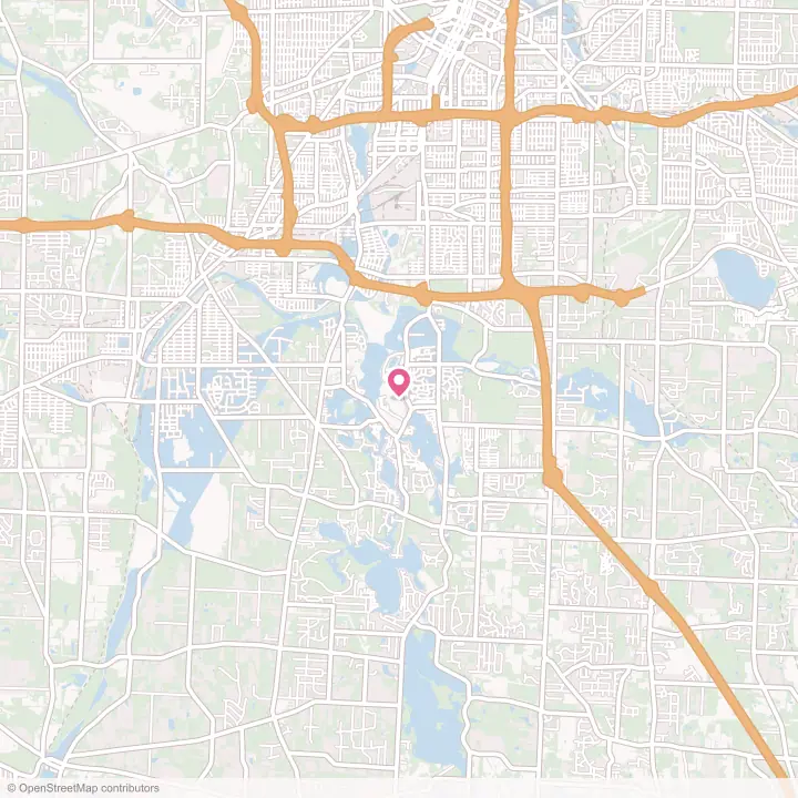 Map of the flower delivery area in Portage Lakes, Ohio