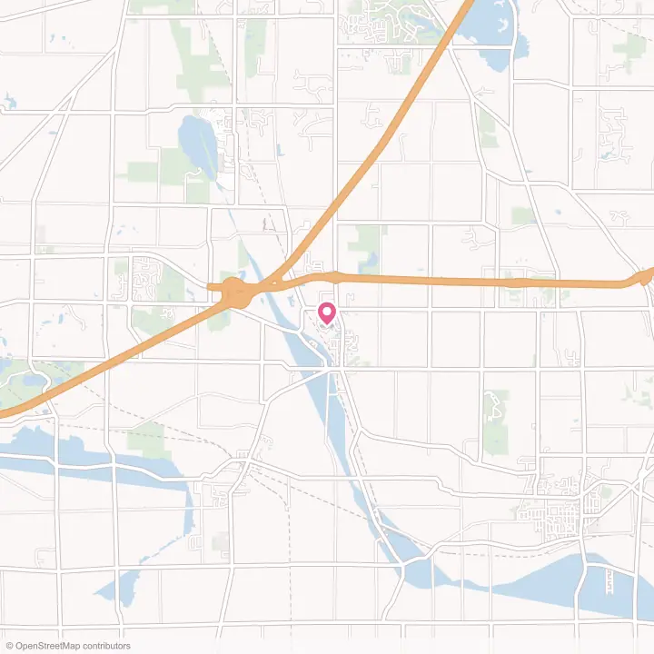 Map of the flower delivery area in Seville, Ohio