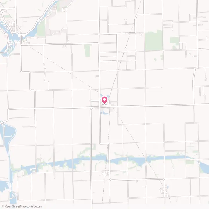 Map of the flower delivery area in St. Anne, Illinois