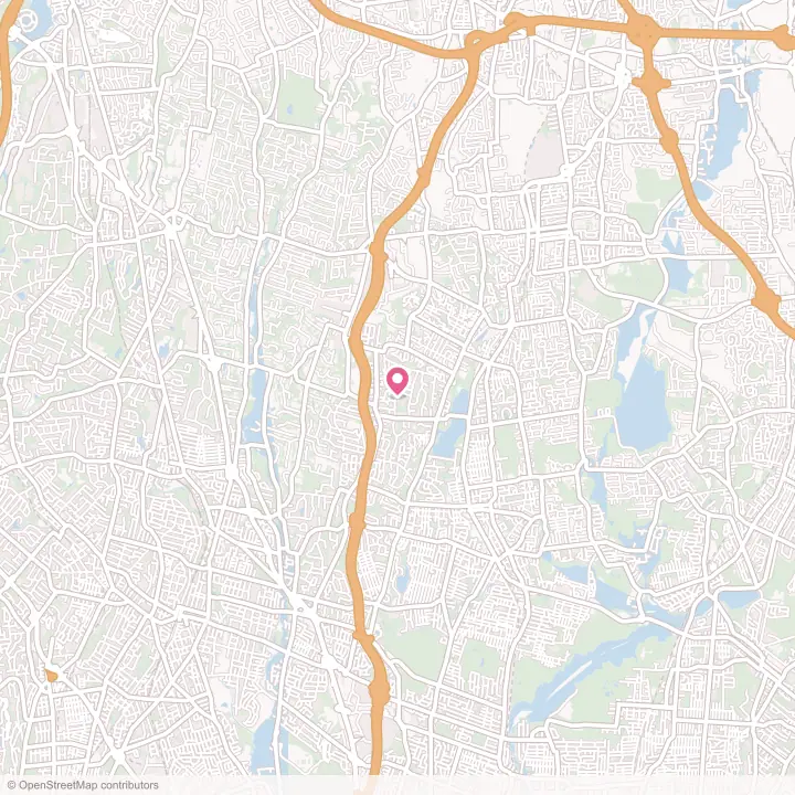 Map of the flower delivery area in Woodcliff Lake, New Jersey