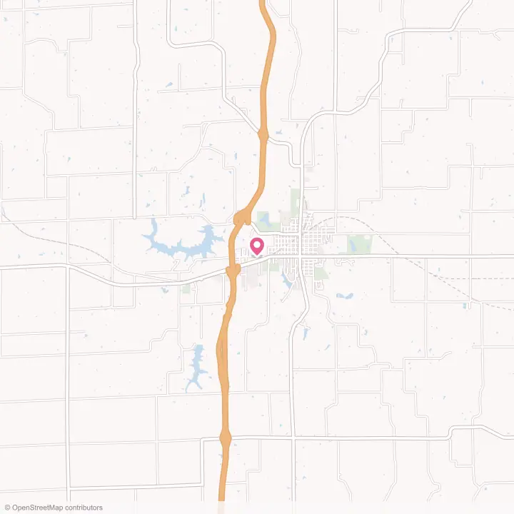 Map of the flower delivery area in Osceola, Iowa