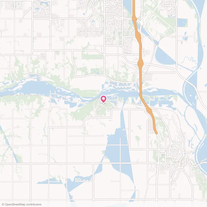 Map of the flower delivery area in Buccaneer Bay, Nebraska
