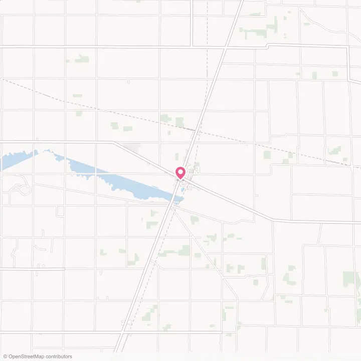 Map of the flower delivery area in Attica, Ohio