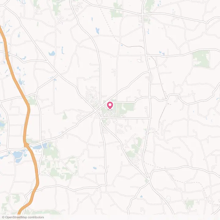 Map of the flower delivery area in Slippery Rock University, Pennsylvania