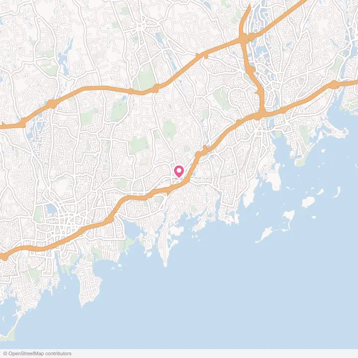 Map of the flower delivery area in Darien Downtown, Connecticut