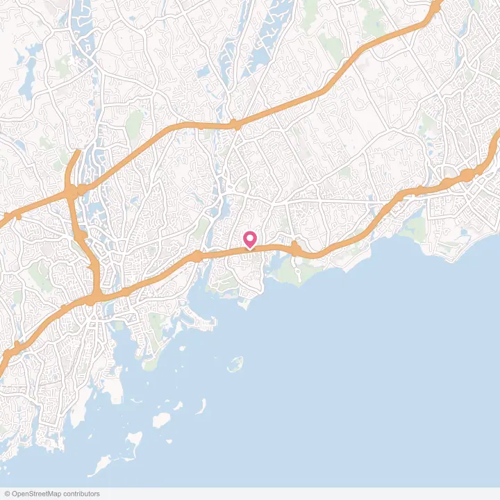 Map of the flower delivery area in Compo, Connecticut