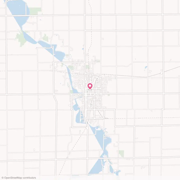Map of the flower delivery area in Streator, Illinois