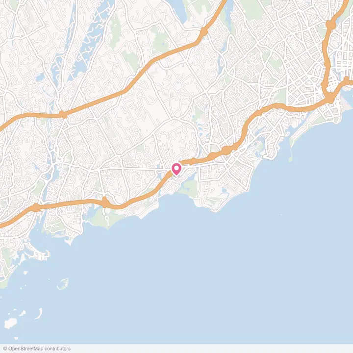 Map of the flower delivery area in Southport, Connecticut
