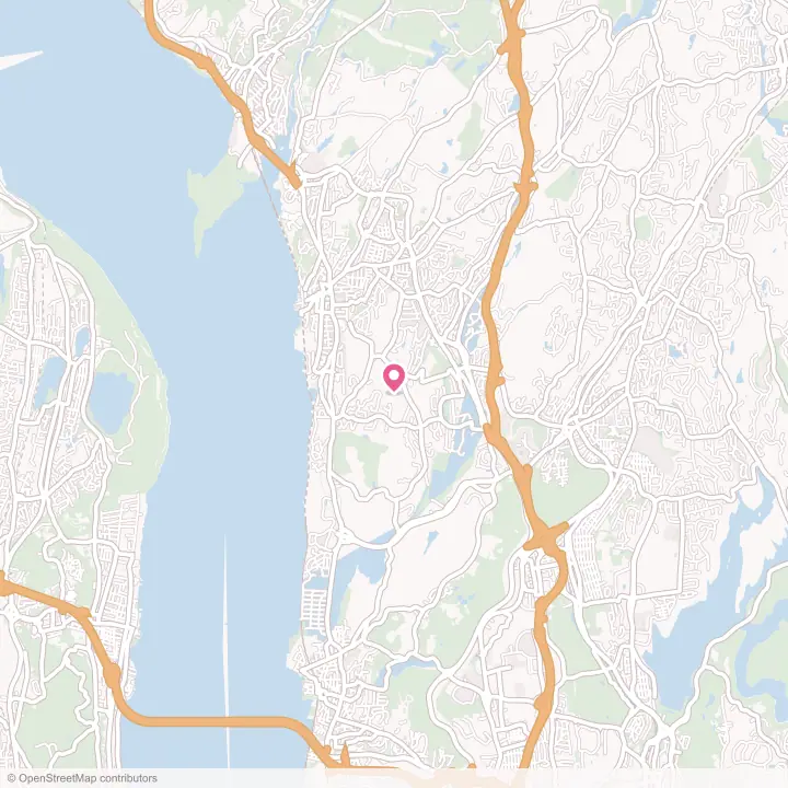 Map of the flower delivery area in Briarcliff Manor, New York