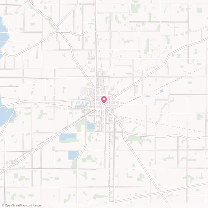 Map of the flower delivery area in Fostoria, Ohio