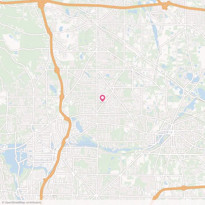 Map of the flower delivery area in Stow, Ohio
