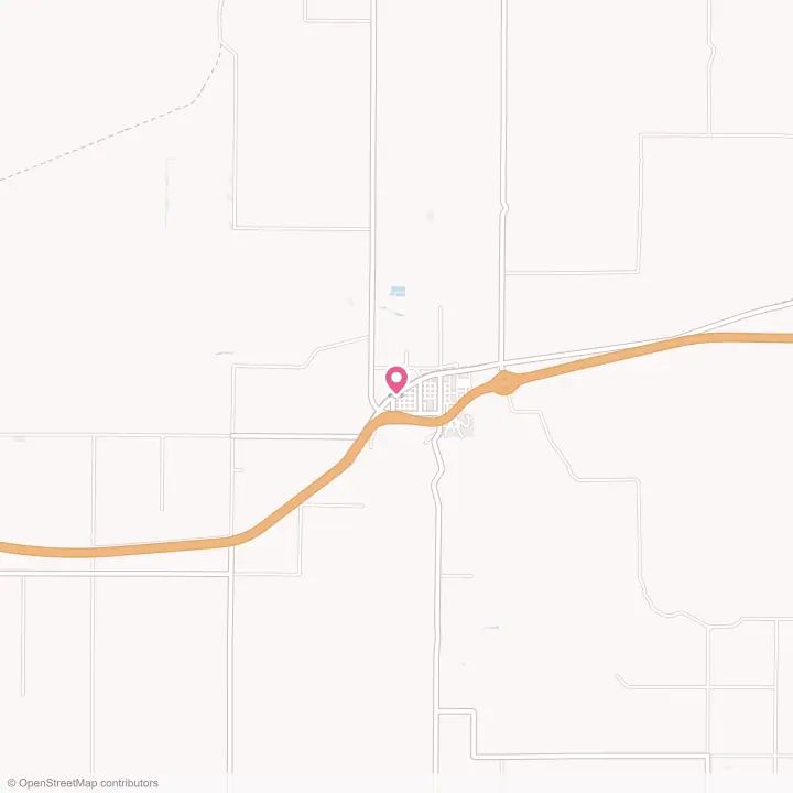 Map of the flower delivery area in Pine Bluffs, Wyoming