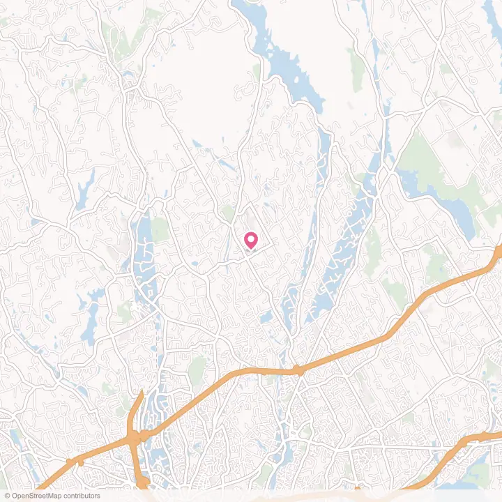 Map of the flower delivery area in Weston, Connecticut