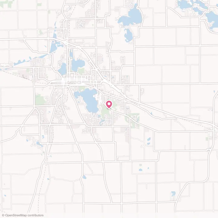 Map of the flower delivery area in Winona Lake, Indiana