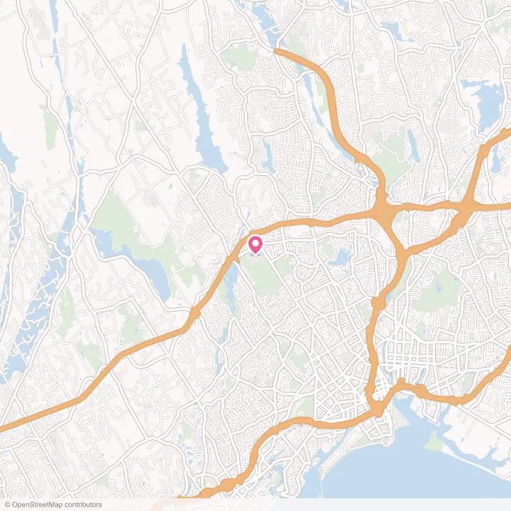 Map of the flower delivery area in Sacred Heart University, Connecticut