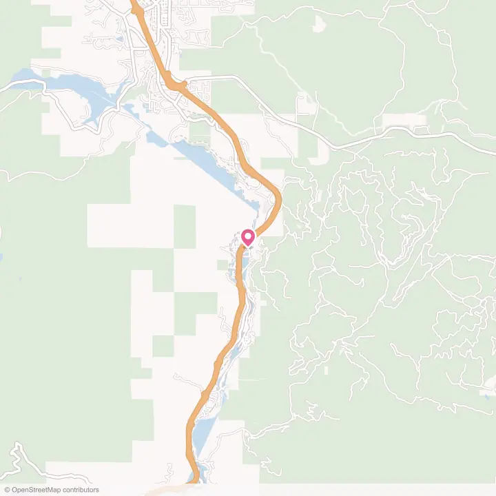 Map of the flower delivery area in Dunsmuir, California