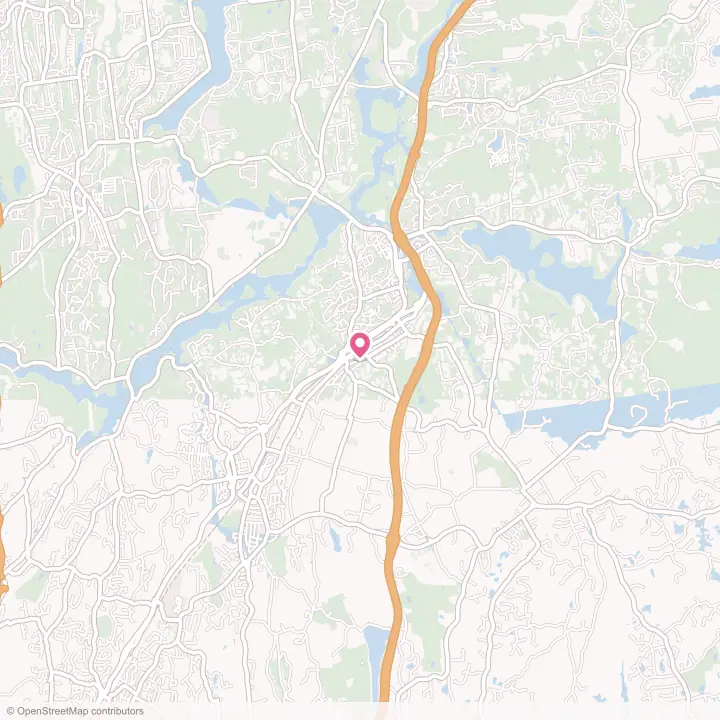 Map of the flower delivery area in Bedford Hills, New York
