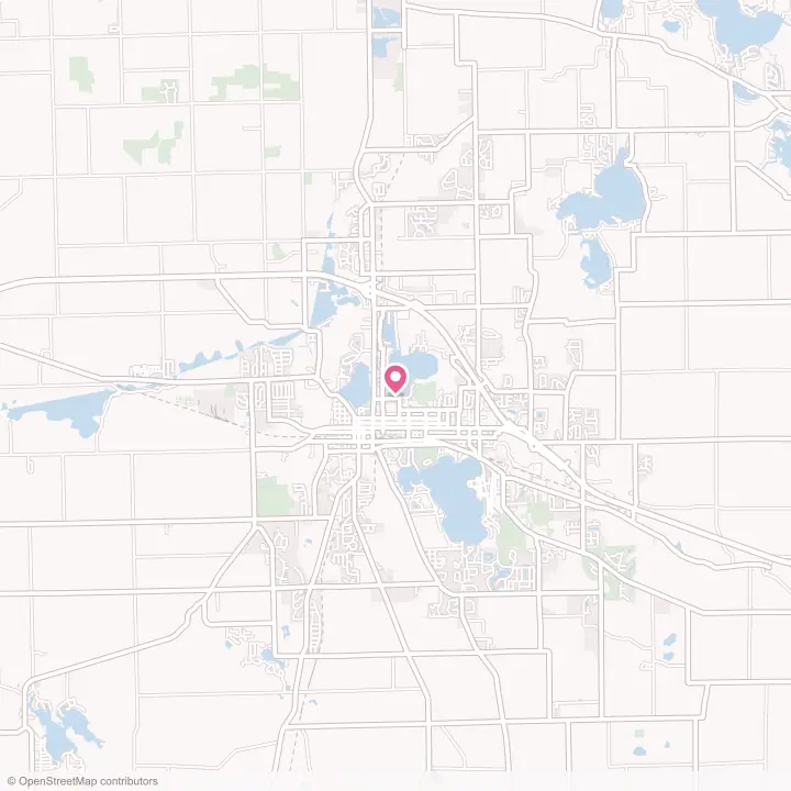 Map of the flower delivery area in Warsaw, Indiana