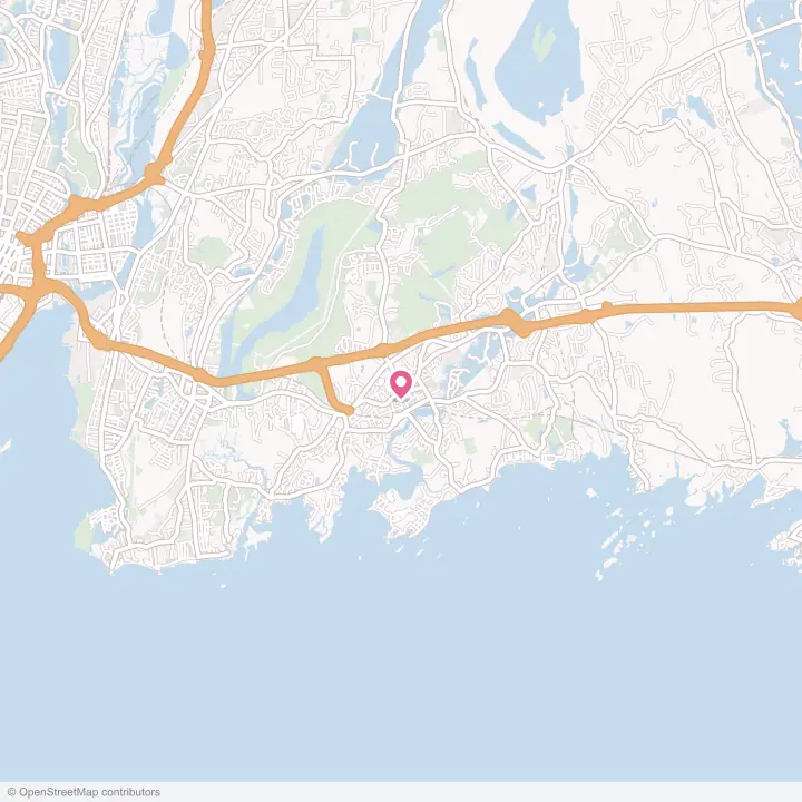 Map of the flower delivery area in Branford Center, Connecticut