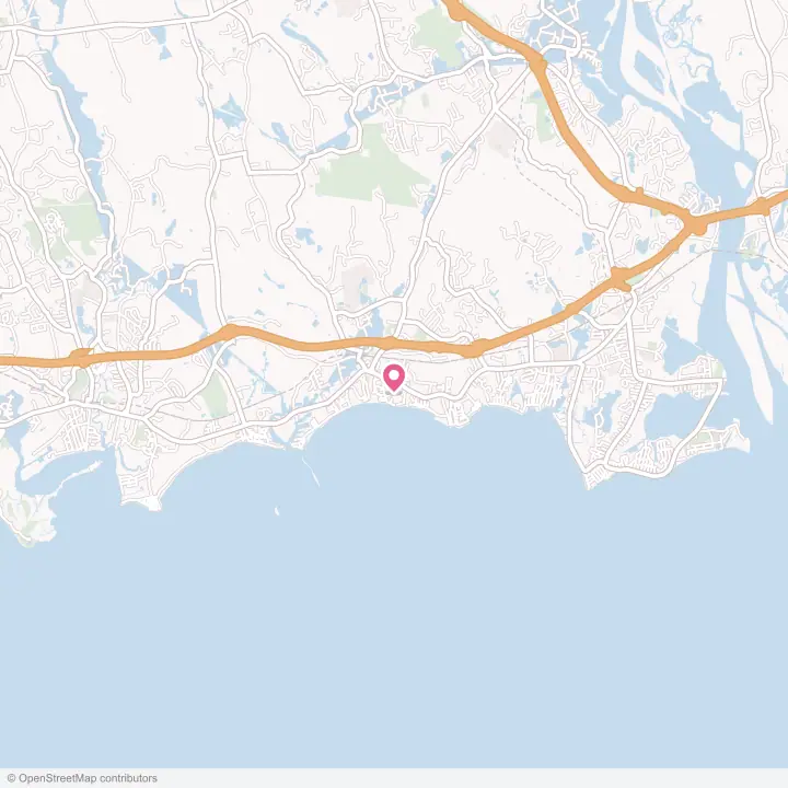 Map of the flower delivery area in Westbrook Center, Connecticut