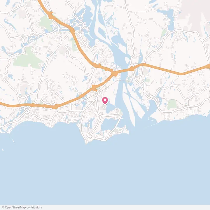 Map of the flower delivery area in Old Saybrook Center, Connecticut