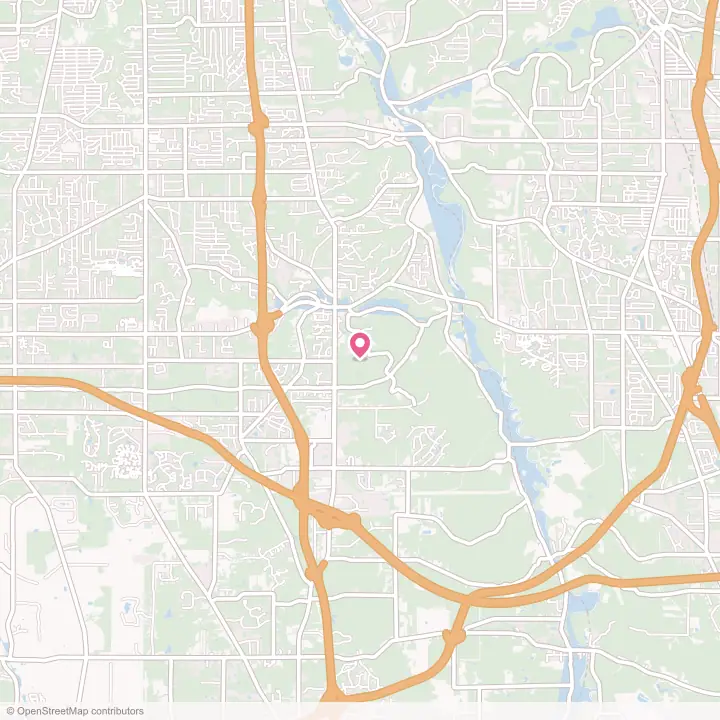 Map of the flower delivery area in Brecksville, Ohio
