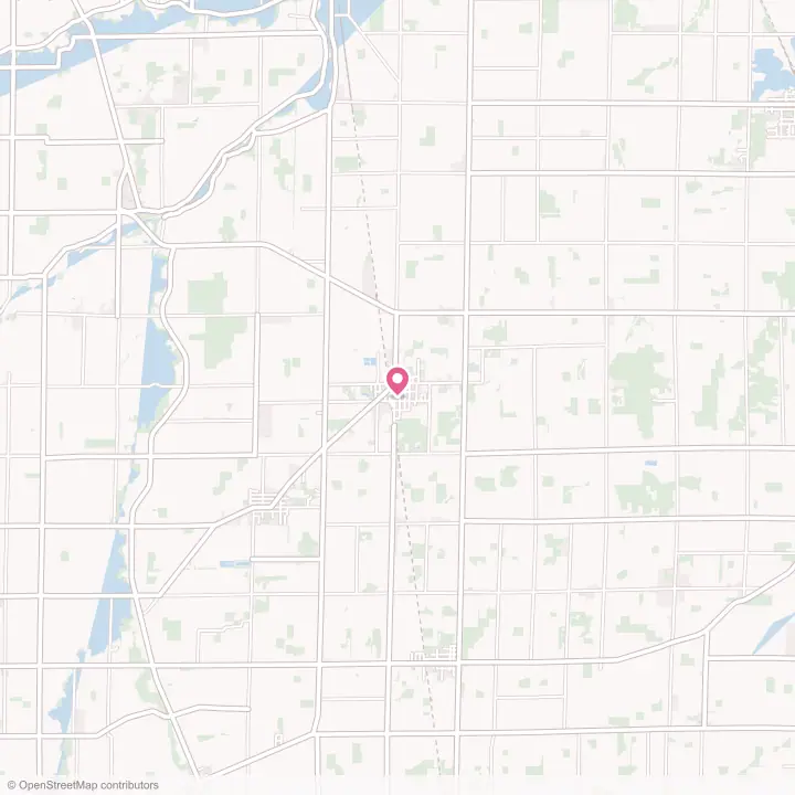 Map of the flower delivery area in Bradner, Ohio