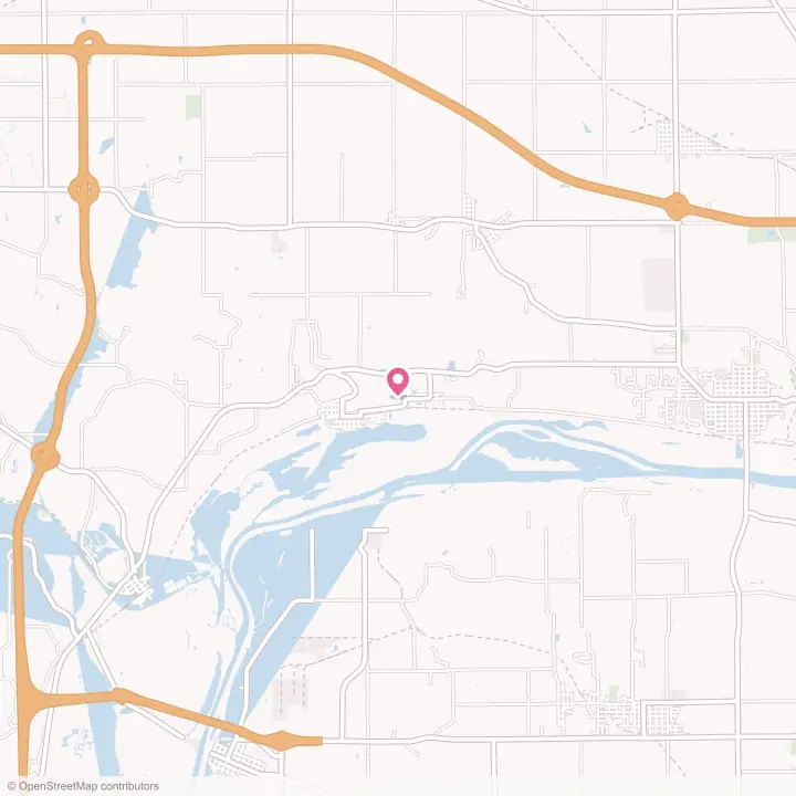 Map of the flower delivery area in De Pue, Illinois