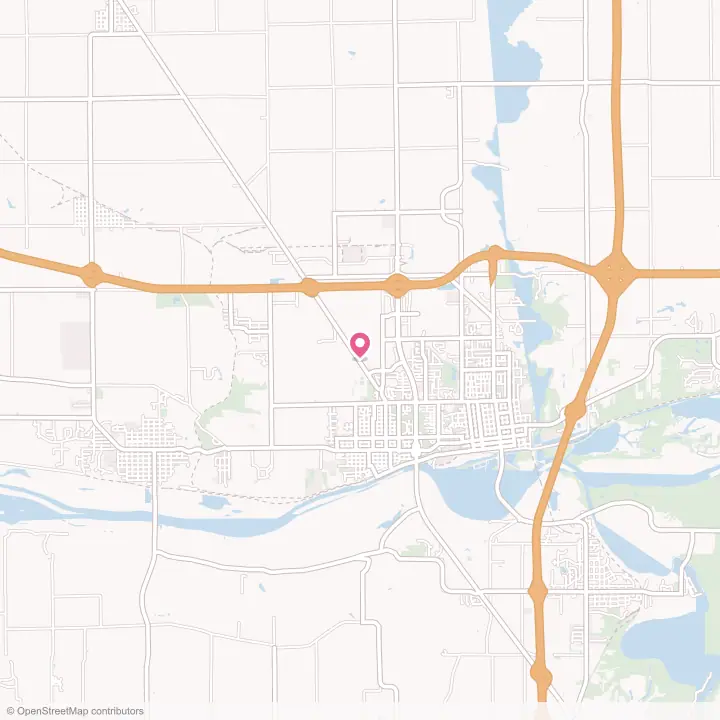 Map of the flower delivery area in Peru, Illinois