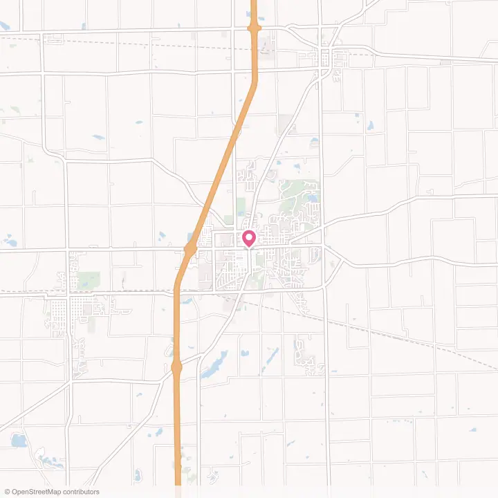 Map of the flower delivery area in Auburn, Indiana