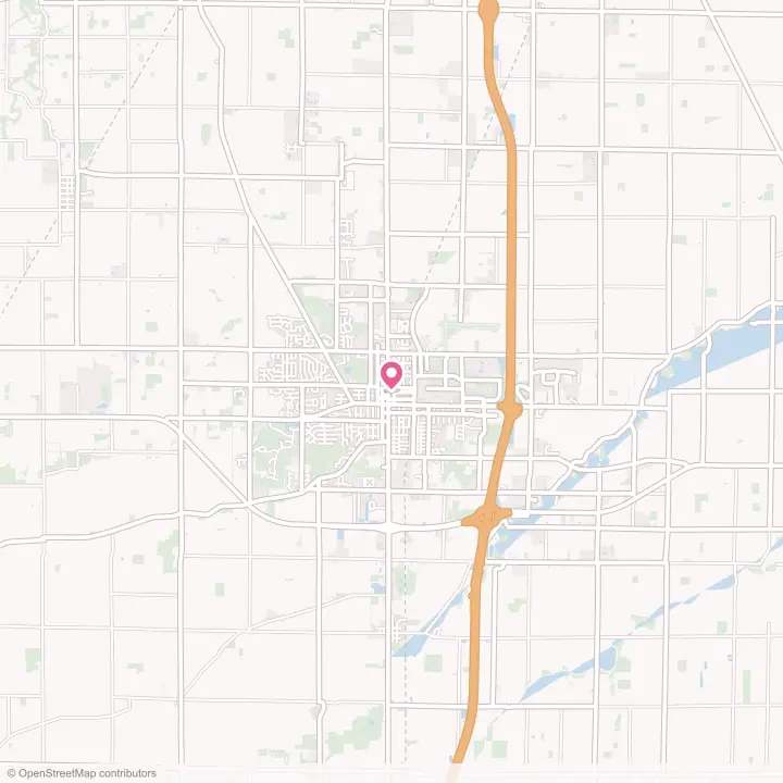 Map of the flower delivery area in Bowling Green, Ohio
