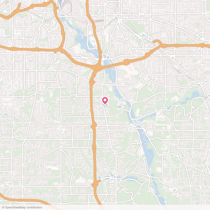 Map of the flower delivery area in Independence, Ohio