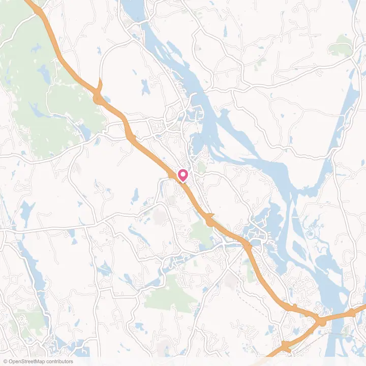 Map of the flower delivery area in Deep River Center, Connecticut