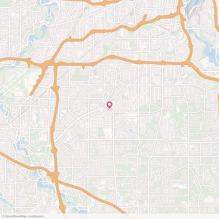 Map of the flower delivery area in Parma Heights, Ohio