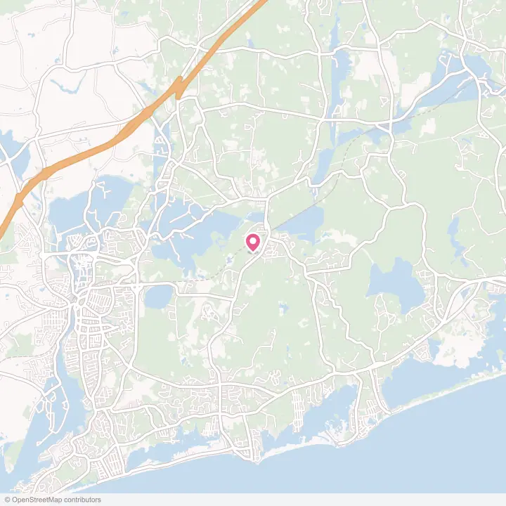 Map of the flower delivery area in Bradford, Rhode Island