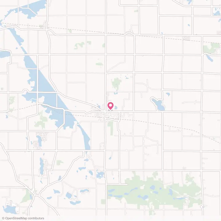 Map of the flower delivery area in Albion, Indiana