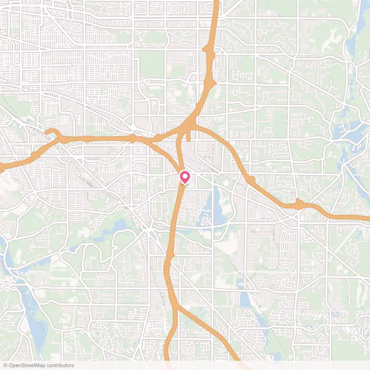 Map of the flower delivery area in Bedford Heights, Ohio