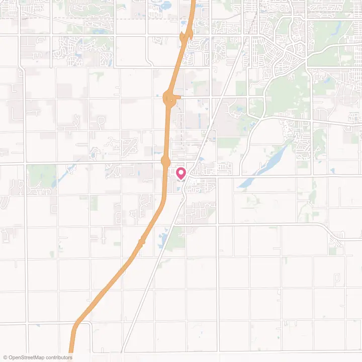 Map of the flower delivery area in Monee, Illinois