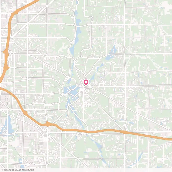 Map of the flower delivery area in Chagrin Falls, Ohio