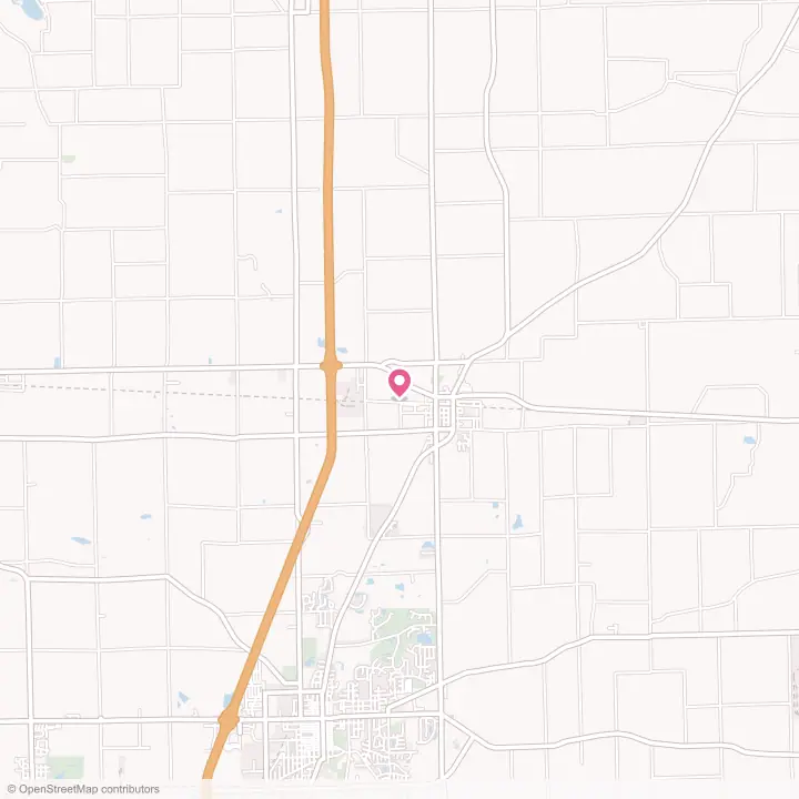 Map of the flower delivery area in Waterloo, Indiana