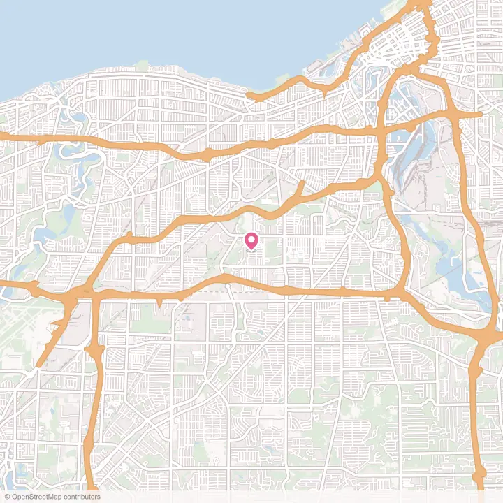 Map of the flower delivery area in Brooklyn, Ohio