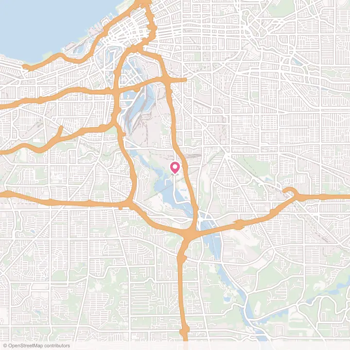Map of the flower delivery area in Cuyahoga Heights, Ohio