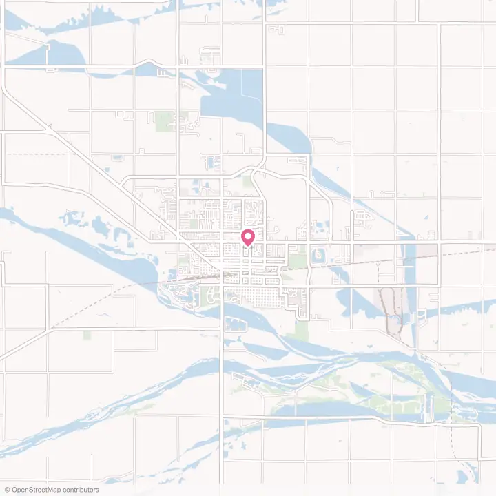 Map of the flower delivery area in Columbus, Nebraska