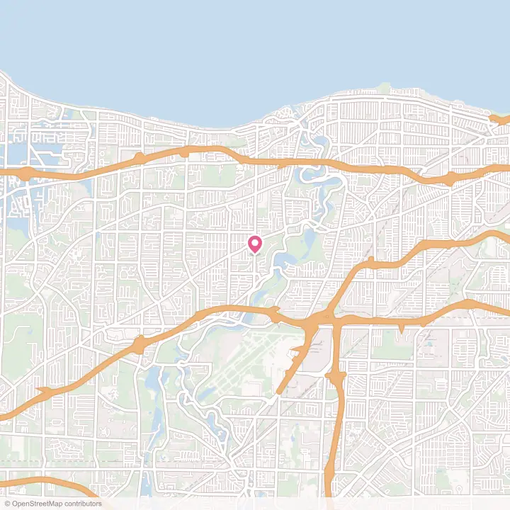 Map of the flower delivery area in Fairview Park, Ohio