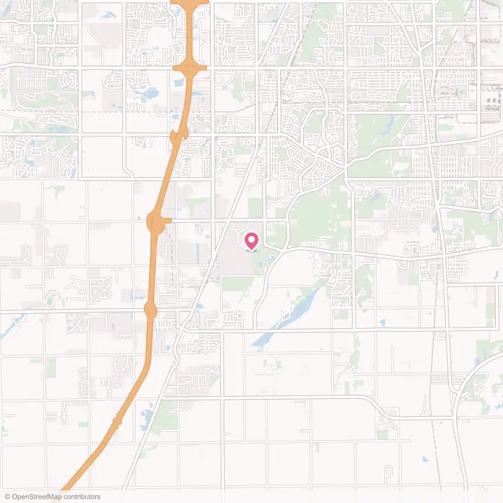 Map of the flower delivery area in University Park, Illinois
