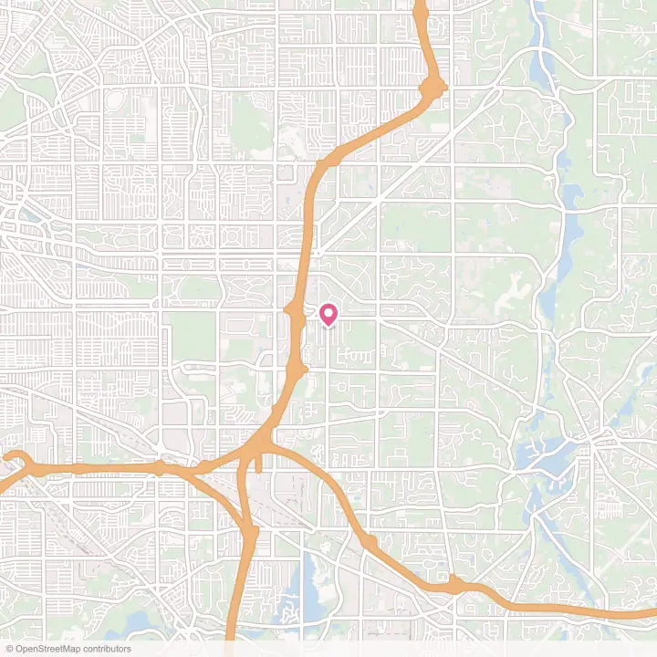 Map of the flower delivery area in Woodmere, Ohio